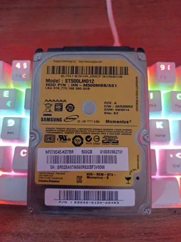 Hd notebook 500 gb já com windows 10