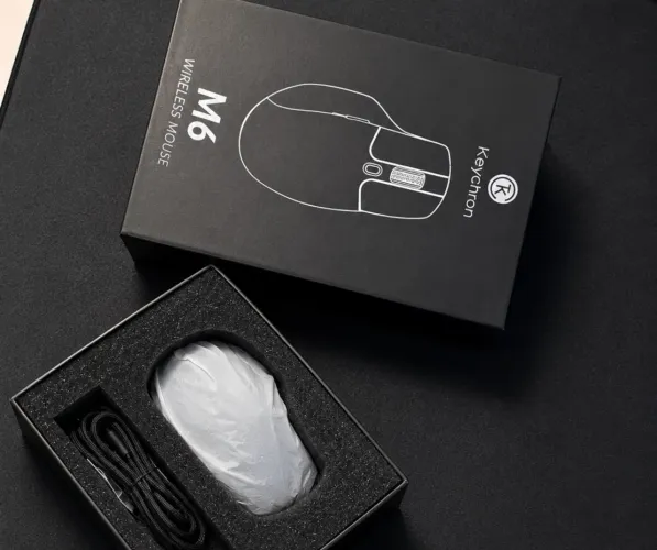 Mouse ergonômico Keychron M6 Wireless - Leve, Rápido e Versátil (Ergonômico + Gamer)