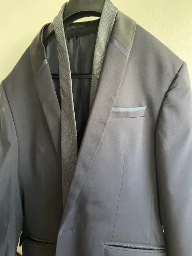 Terno Slim Fit Cia do Terno - Azul Marinho - Tamanho 48 (Usado 1 vez)