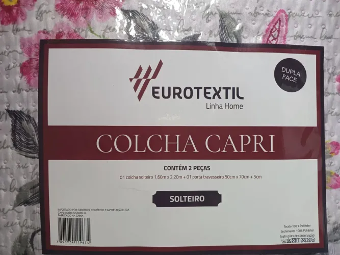 Colcha dupla face solteiro