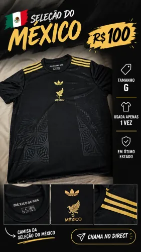 Camisa Seleção Mexicana preta