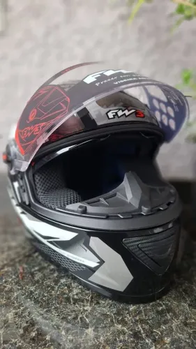 Capacete FW3 GTX Fox Grafite Tamanho 60 NOVO + Viseira Solar