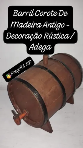 Barril decorativo