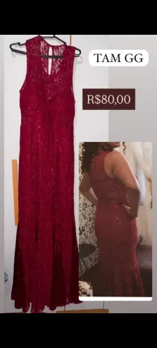Vestido de Festa Usado 1x