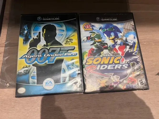 SONIC RIDERS + 007 AGENT UNDER FIRE - ORIGINAIS GAMECUBE GAME CUBE