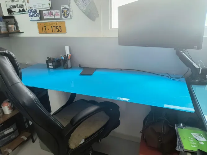Mesa vidro para escritório