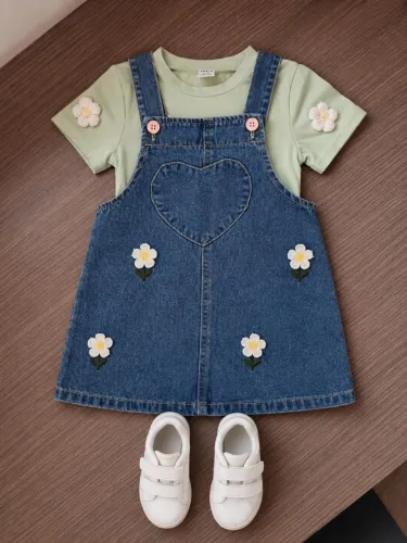 Conjunto jardineira infantil 