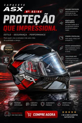 Capacete ASX Nº 63/64
