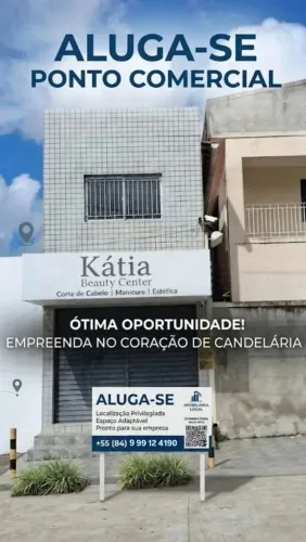 Candelária - Alugo ponto comercial - excelente localização com porta de rolo e vidro