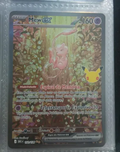 Carta pokemon mew ex 30 anos