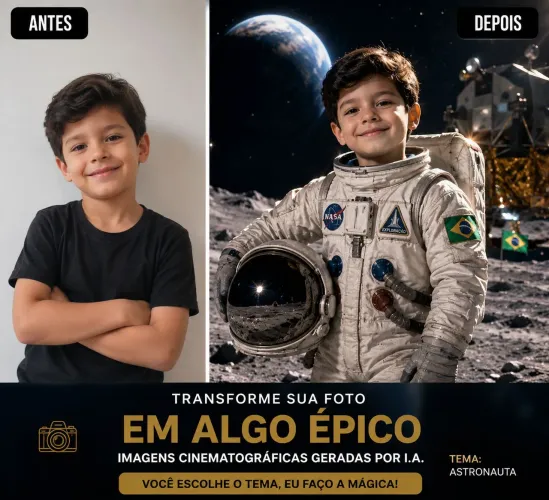 Transformo suas fotos em cenas incríveis