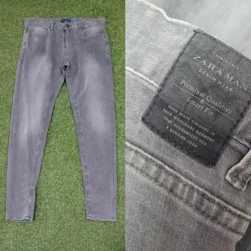 Calça Jeans Zara Man Cinza Original Tam 44 Slim/Smart Fi