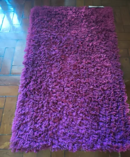 Tapete Felpudo estilo Shaggy ROXO