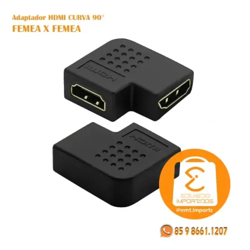Adaptador Hdmi 90 Graus Curva Femea x Femea
