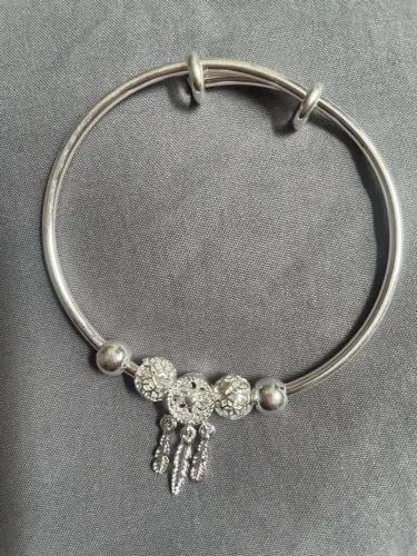 Pulseira banhada a prata 925
