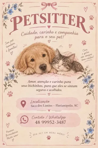 Petsitter e dog Walker em Florianópolis e região.