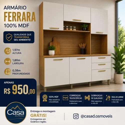 Armário Ferrara 100% MDF
