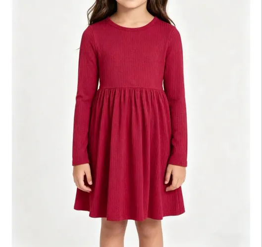 Vestido Evasê Canelado - Infantil