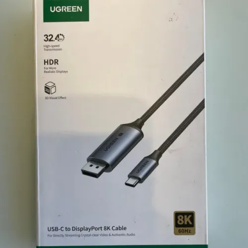 ugreen usb-c para displayport 1.4 8k@60hz 4k@240hz 1m