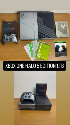 Xbox one edição halo 5 completo loose