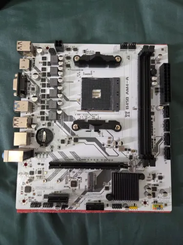 Placa Mãe AM4 Branca B450M Machinist