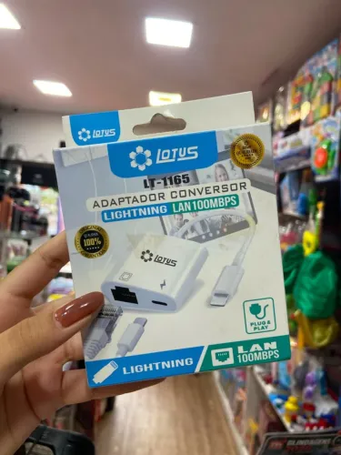 ADAPTADOR CONVERSOR LIGHTNING LAN 100MBPS