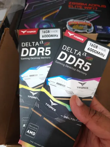 Kit memória ddr5 2x16gb 32gb t force RGB 6000mhz 