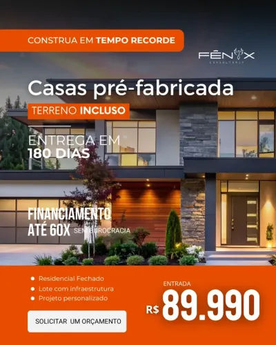 Casa na planta com terreno incluso