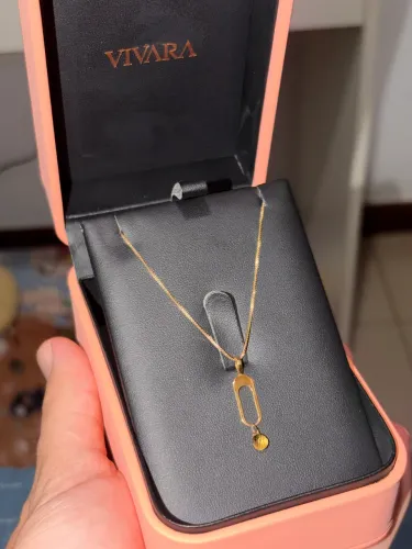 Pingente em ouro 18k 750 vivara olimpic com citrino natural 