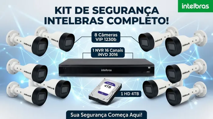 Kit CFTV Intelbras novo IP