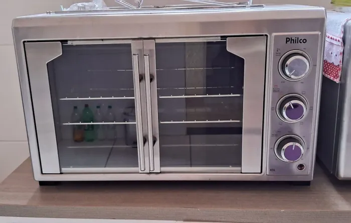 VENDO FORNO ELÉTRICO PHILCO 45L INOX - PORTA DUPLA