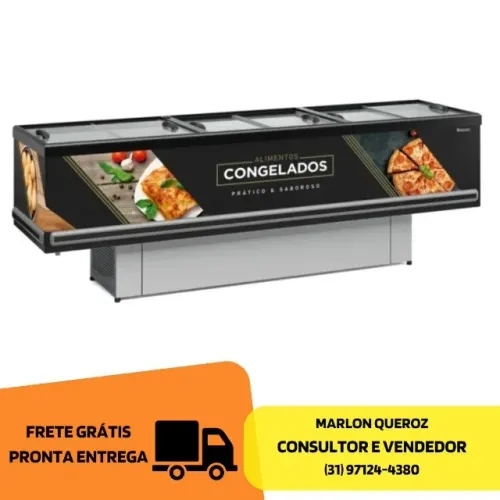 Ilha para Congelados 2,9M Gelopar Vidro Reto