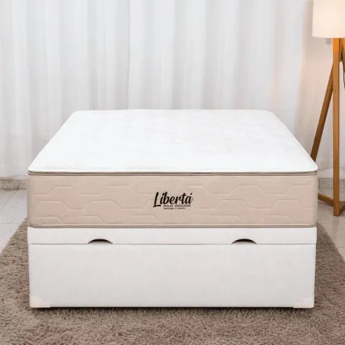 Colchão Casal Libertá Molas Ensacadas Inovaflex + Base Box Baú Casal Entrega Rápida