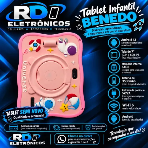 Tablet infantil semi novo