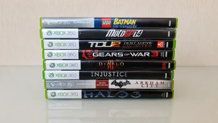 Kit 8 Jogos Originais Xbox 360 - Halo 3, Diablo III, Batman Arkham City e Mais