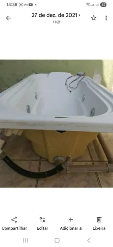 Banheira, motor, aquecedor, portinha