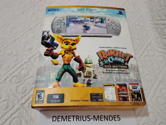 Sony PSP 3000 edição Ratchet & Clank - Completo, Novo e c/ Vídeos!