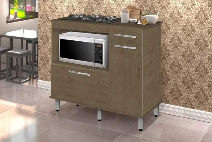 Balcão Ros. p/ cooktop de 5 bocas também p/ Forno = Frete grátis!!