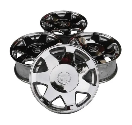 Roda Aro 17 Cadillac Escalade C-10 D-10 Veraneio D-20 Silverado Cromada - Jogo