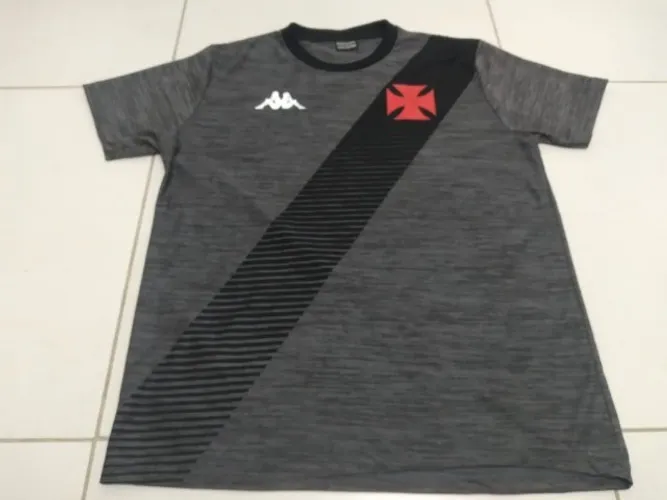 Camisa Vasco Kappa De Treino Supporter Mescla Original Cinza
