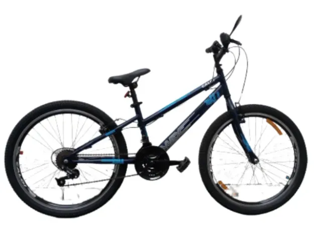 Bicicleta Azul Caloi aro 24 modelo Max freio de aço V-Brake 21 marchas