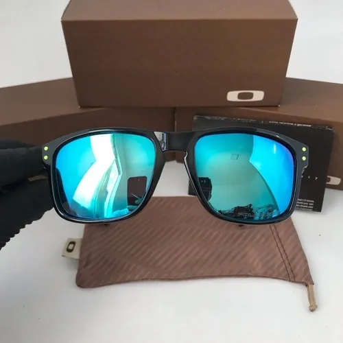 Óculos Oakley Holbrook moto GP Preto Brilho lentes polarizadas Azul 