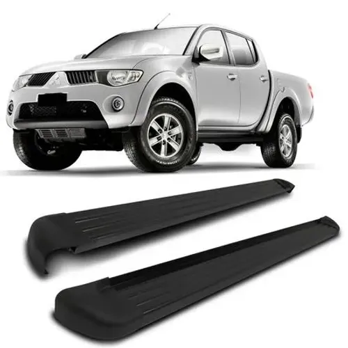 Estribo Mitsubishi Triton 2007 à 2016 - Alumínio Preto - CK177