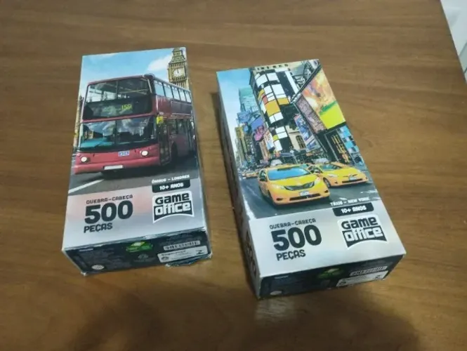 Quebra-cabeça New York / Londres (Kit com 2 QCs) - Game Office/Toyster