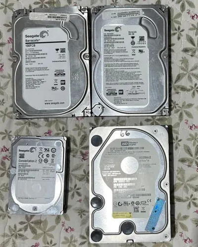 HDs vários tamanhos e marcas