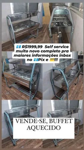 Buffet Aquecido Self Service - Novo