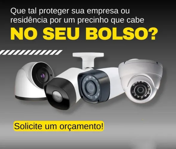 Câmeras de segurança residencial, alarme e muito mais
