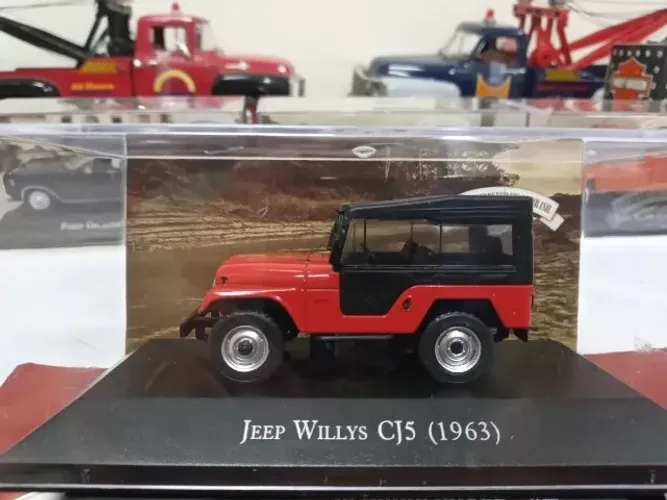 Miniatura Jeep Willys Cj5 1963 Carros Inesquecíveis #1j555