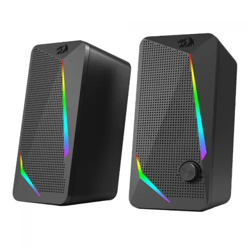 Caixa de Som Gamer Redragon Waltz RGB Stereo 2.0 3.5mm 2x5W Preto GS510 - WZetta