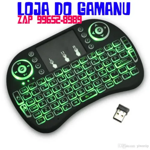 Mini Teclado Mouse Usb Wireless Touch Game Smart Tvbox Pc
